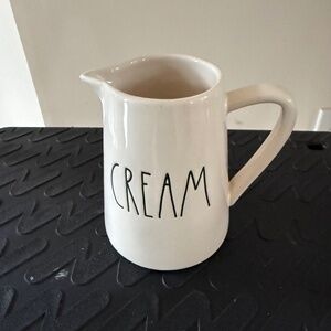 Rae Dunn CREAM Small Cream Pitcher Farmhouse Coastal Chic